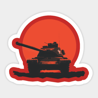 American Tank Sunrise (minimalist) (m24 Chaffee) Sticker